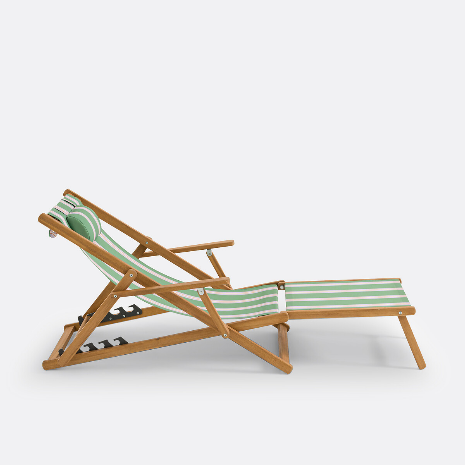 Chaise longue acacia et toile, Veniza