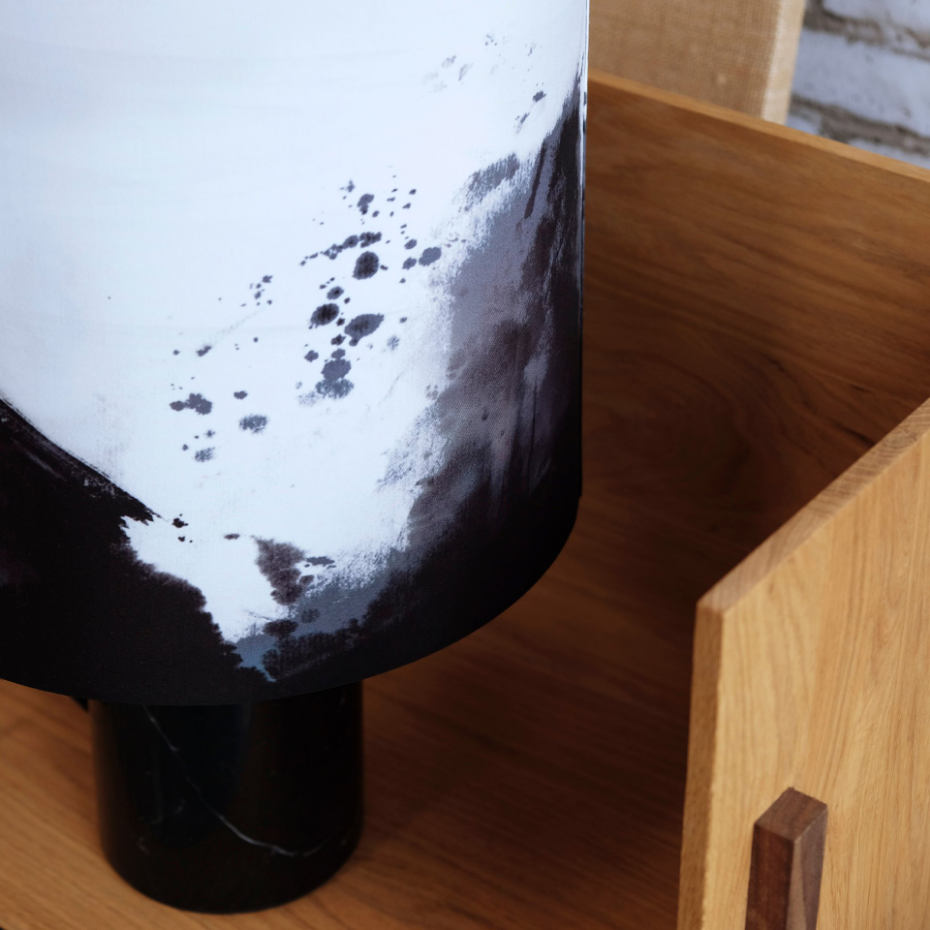Lampe à poser en Marbre et Tissu MOLLY