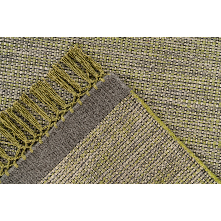 Tapis frangé en laine rectangulaire