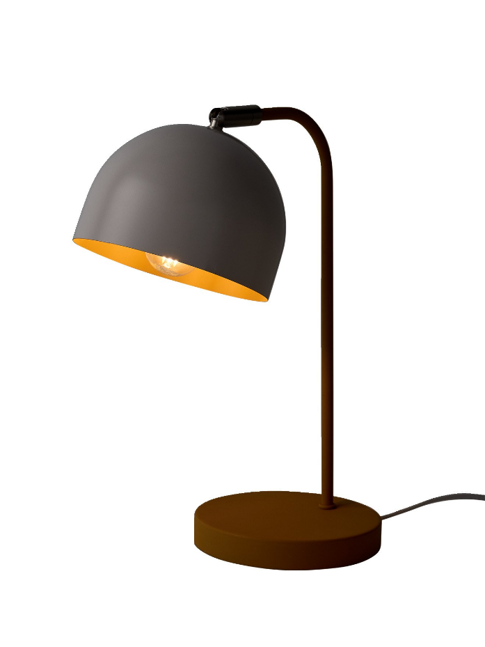 Lampe à poser en métal bicolore