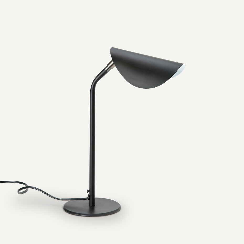 Lampe à poser métal noir mat, orientable,Funambule