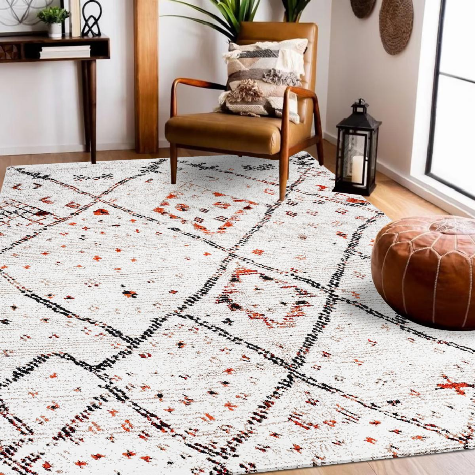 Tapis berbère tissé motifs tribaux LYN8 MORA