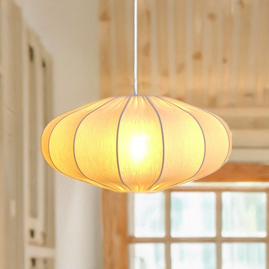 Suspension en métal et coton blanc 40x40x18cm