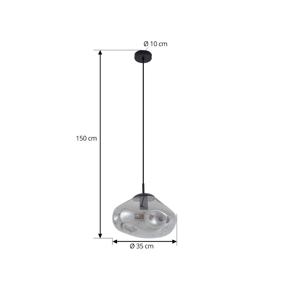 Suspension en verre design, Lelia