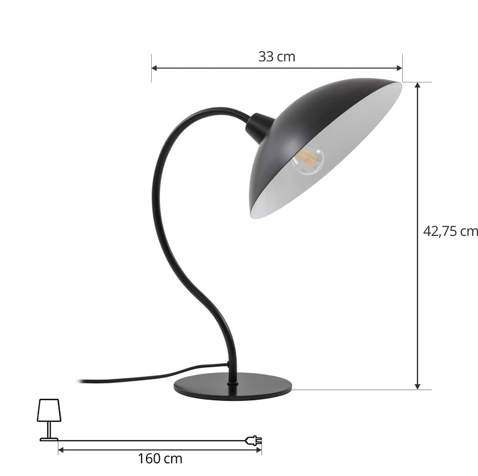Lampe à poser en métal moderne, Arvadon