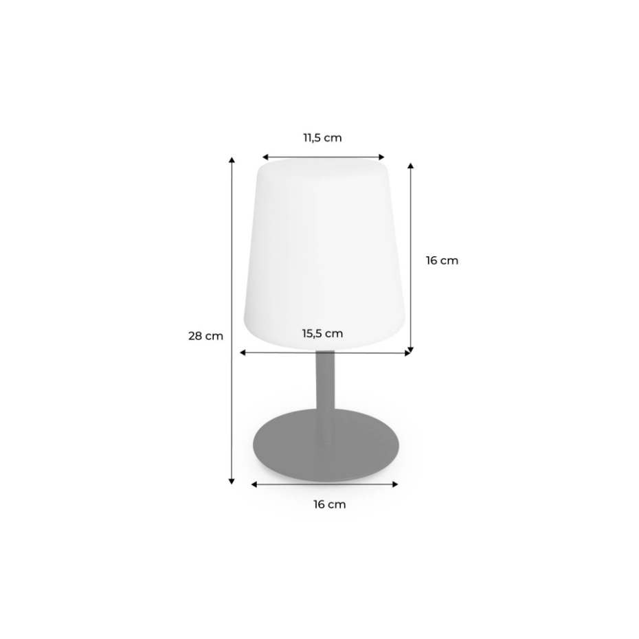 Lampe de table intérieur/extérieur LED 16cm LAMPADA S COLOR