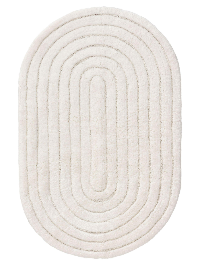 Tapis de bain ovale tufté main NIA
