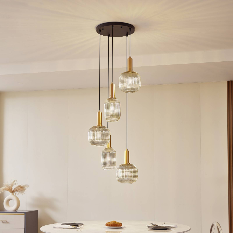 Suspension en verre vintage, Doroteo