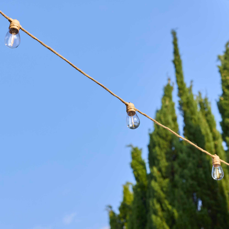 Guirlande solaire FANTASY CORD HYBRID 10 ampoules 7.50M