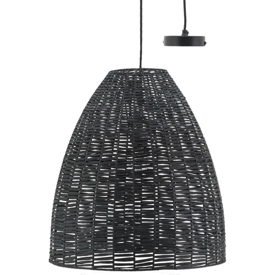 Suspension en métal et papier noir Petit modèle