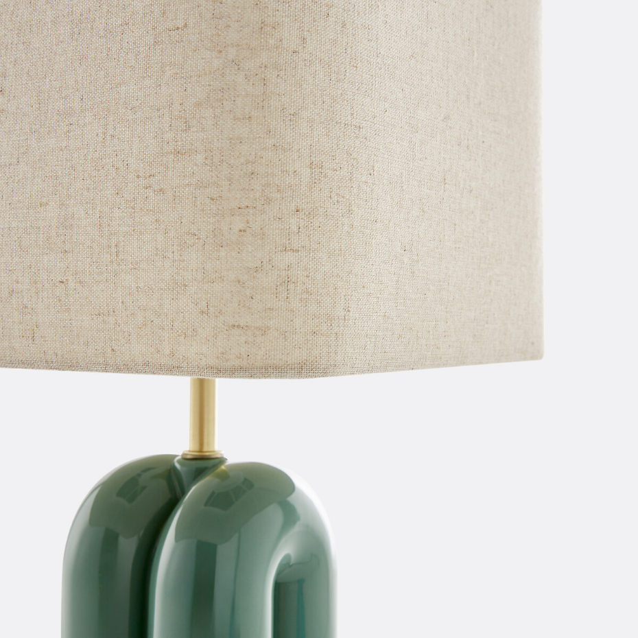 Lampe à poser céramique et lin, Malo