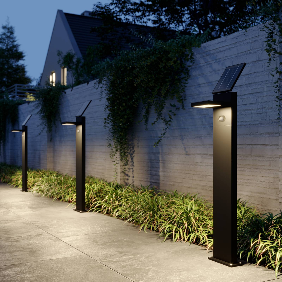 Lampe solaire en aluminium moderneLED