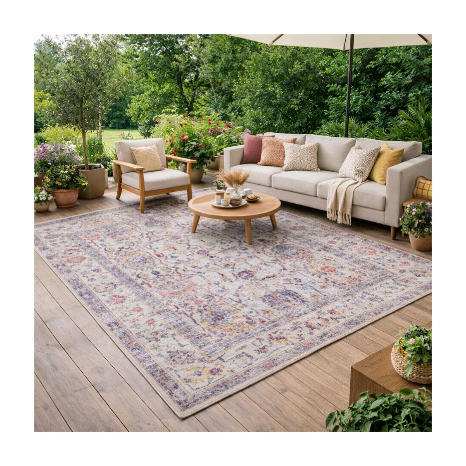 Tapis exterieur kilim motif oriental, LUXORA, authentique et résistant