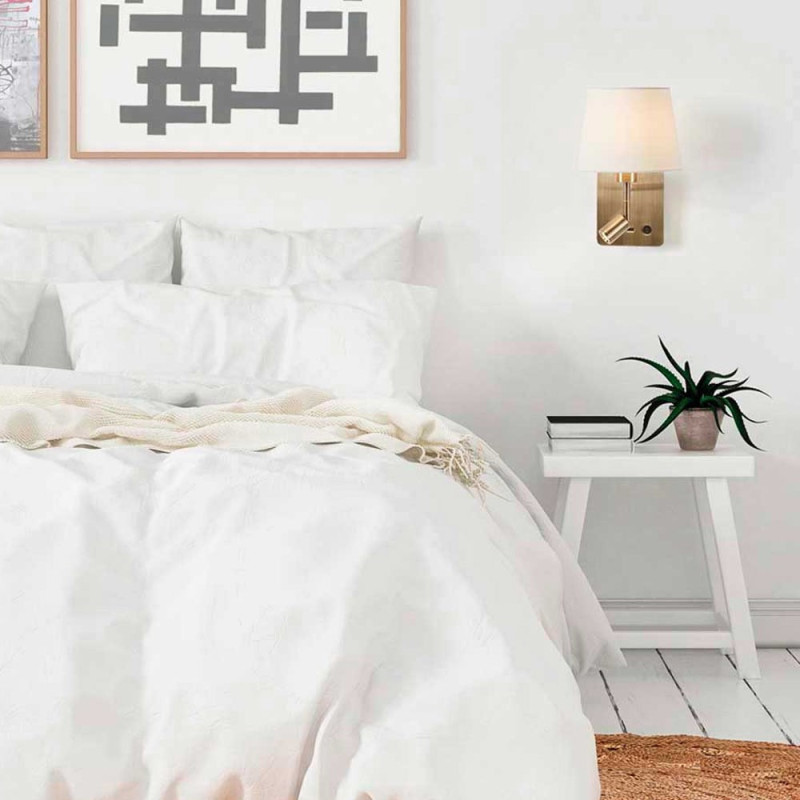 Applique Tête De Lit Laiton Lampe Et Liseuse Room2 Usb-C