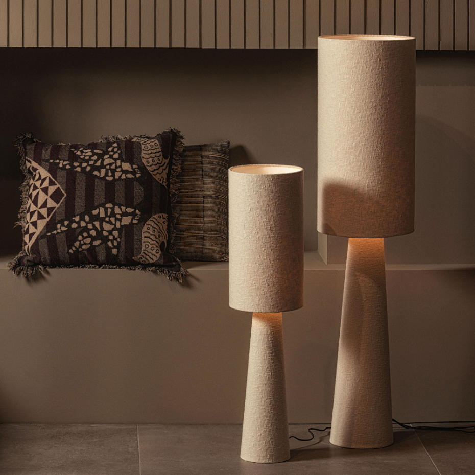 Lampadaire en tissu bouclette H90cm- LOFT