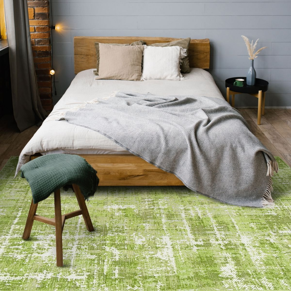 Tapis salon vintage chic effet vieilli STELLE