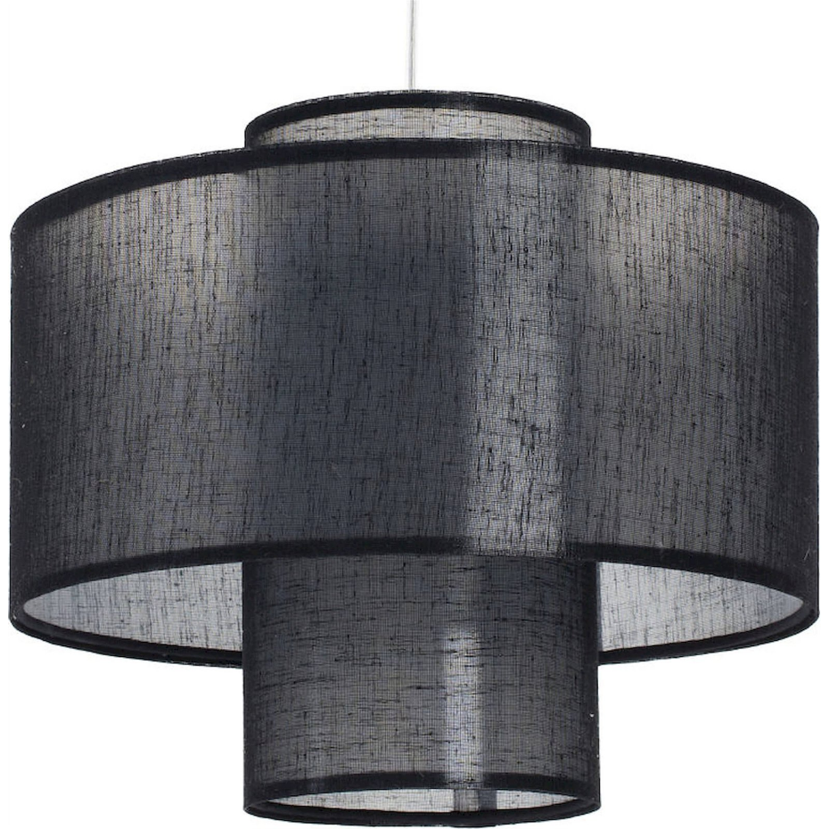 Suspension ronde en jute et lin Twin Light