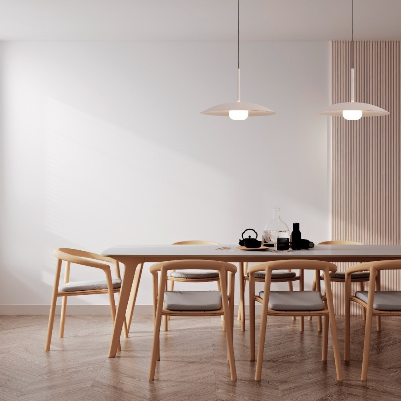 Suspension cuisine blanche réglable à led LIDIA