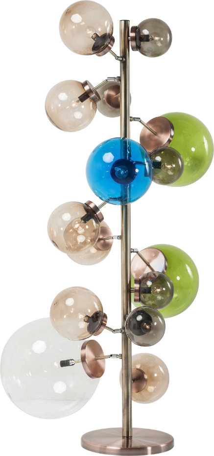 Lampadaire en verre et acier 160cm, BALLOON