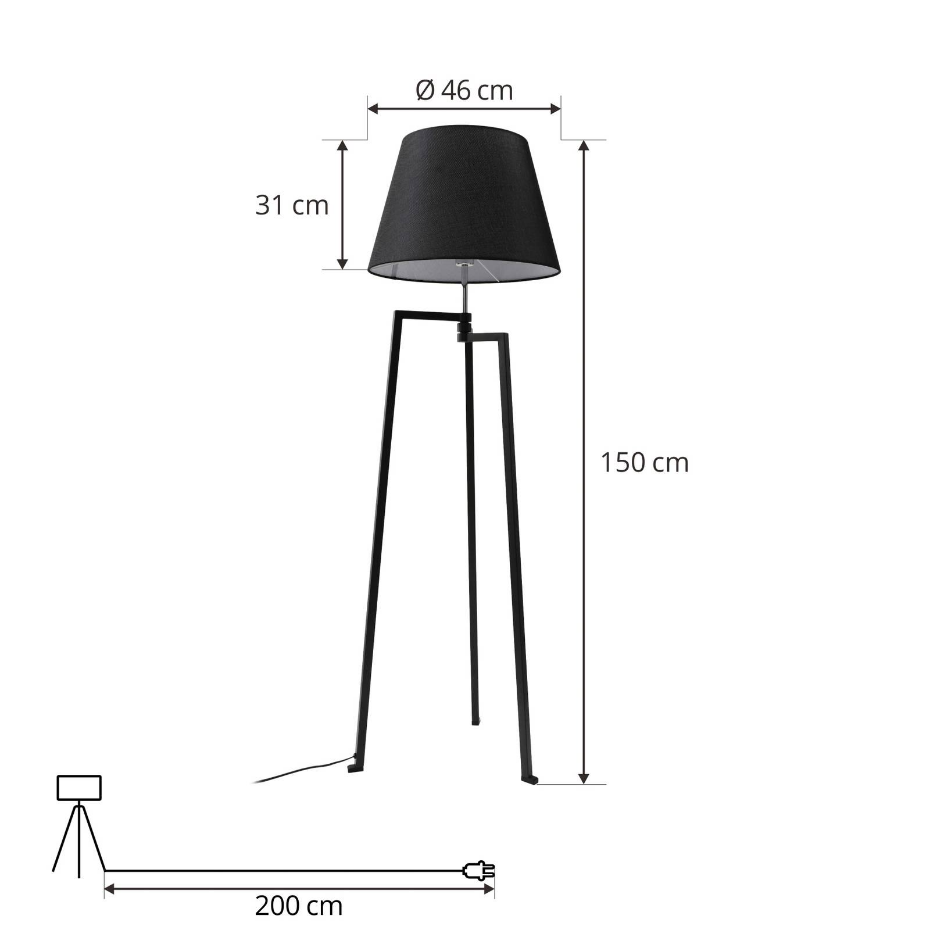 Lampadaire en métal, Amona