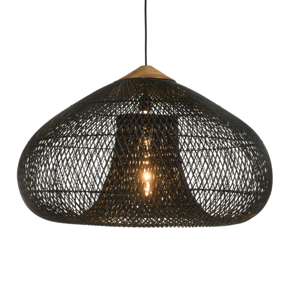 Suspension entonnoir en rotin 80cm FOLELLI