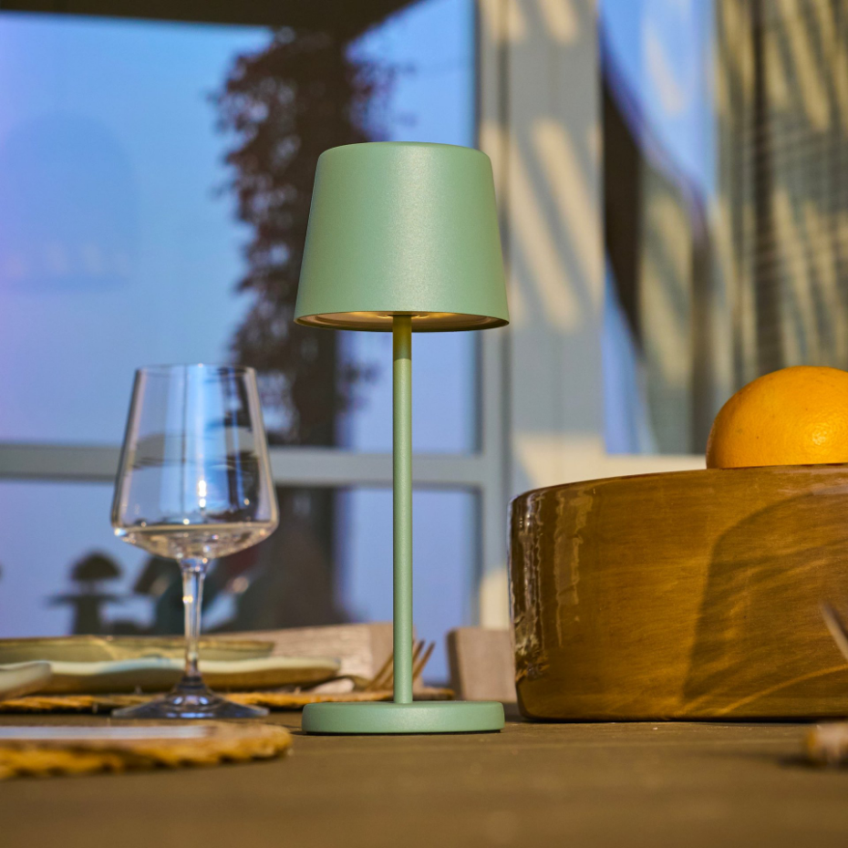 Lampe de table sans fil MINI KELLY Vert H22cm