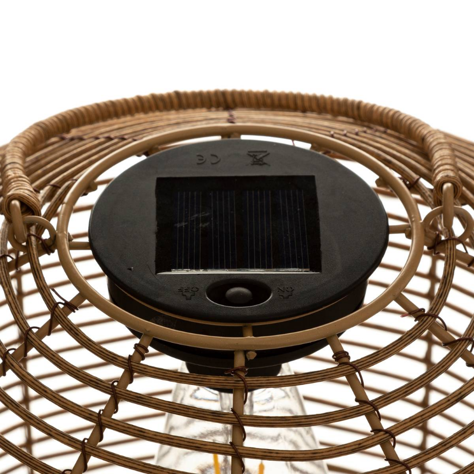 Lampe solaire d'extérieur rotin tressé CUBA
