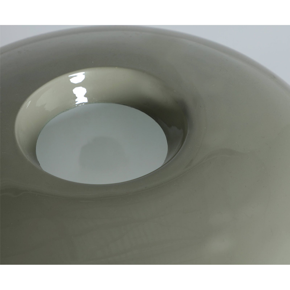 Lampe de table en verre et fer
