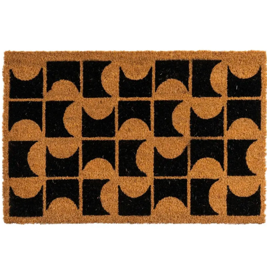 Paillasson coco marron et noir 60x40x1.5cm