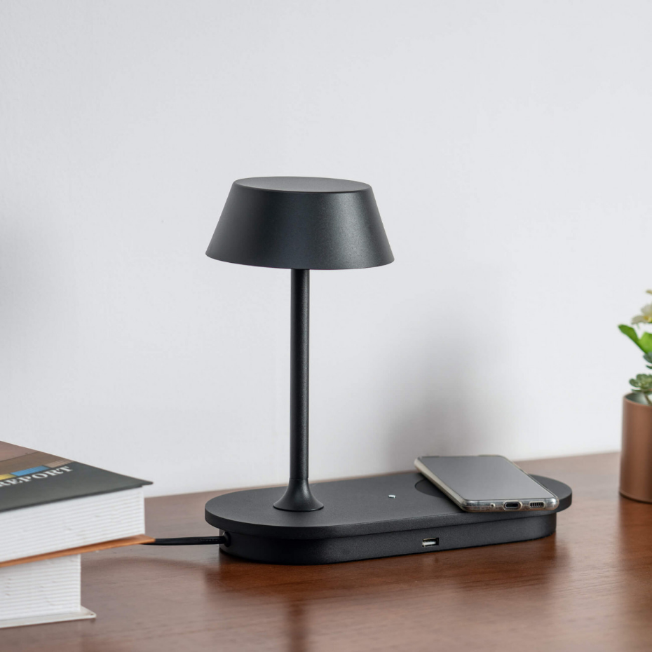 Lampe à poser LED avec chargeur - FABRO