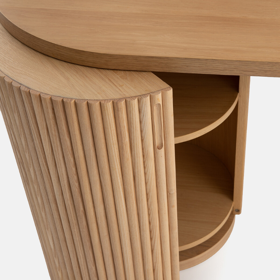 Bureau forme organique, 1 porte, Genna 