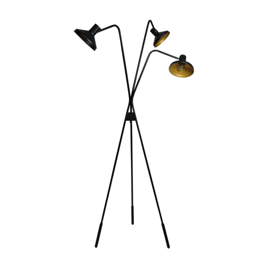 Lampadaire trépied en métal, SNAKE