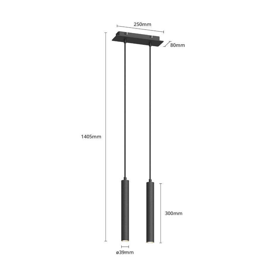Suspension en aluminium moderneLED, Franka