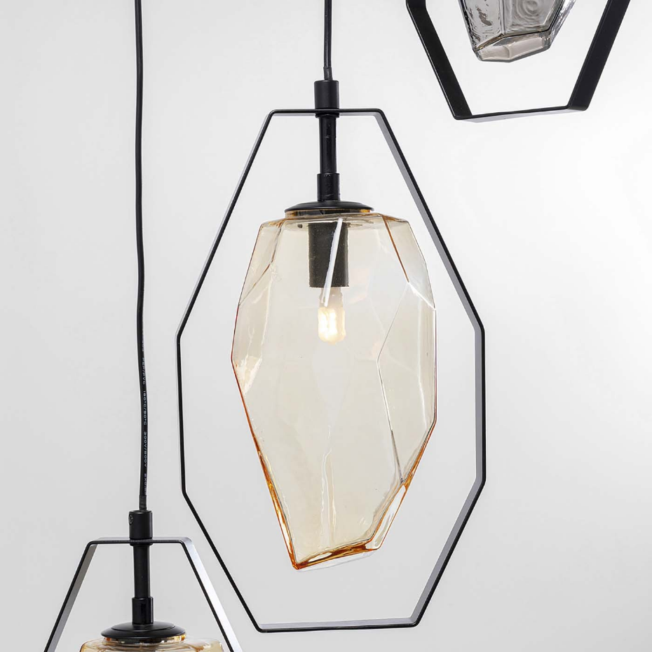 Suspension en verre et acier, DIAMOND FEVER