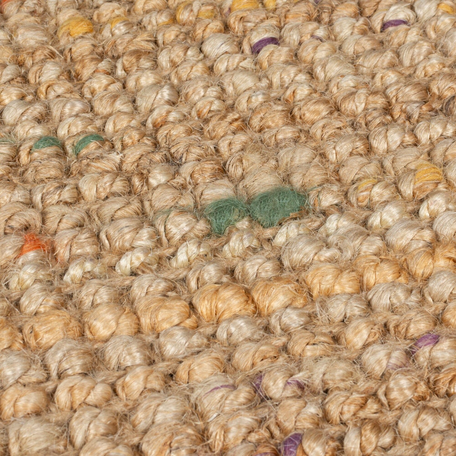 Tapis de couloir en jute coloré SARITA