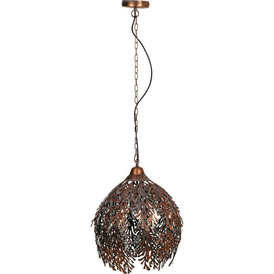 Suspension en fer effet dentelle organique