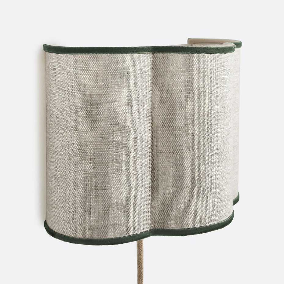 Applique en lin et velours, THADE