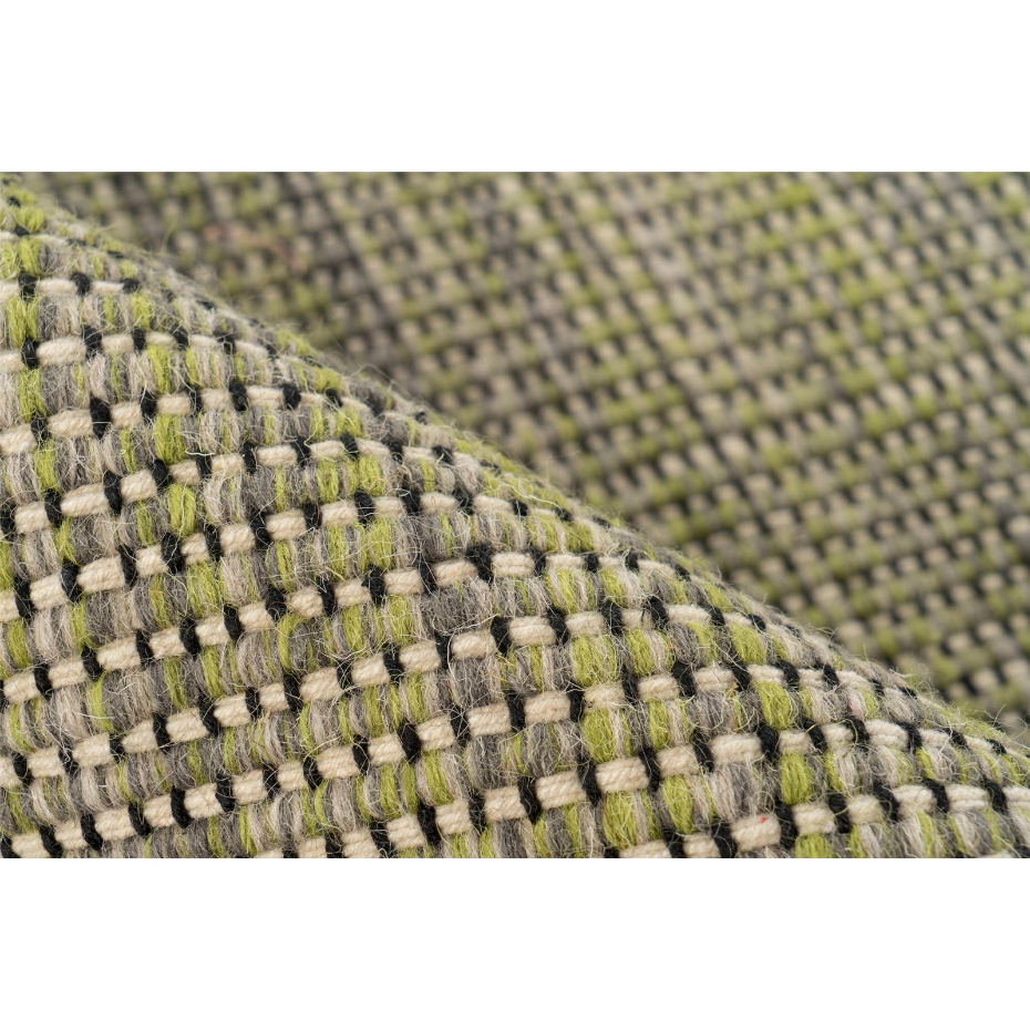 Tapis frangé en laine rectangulaire