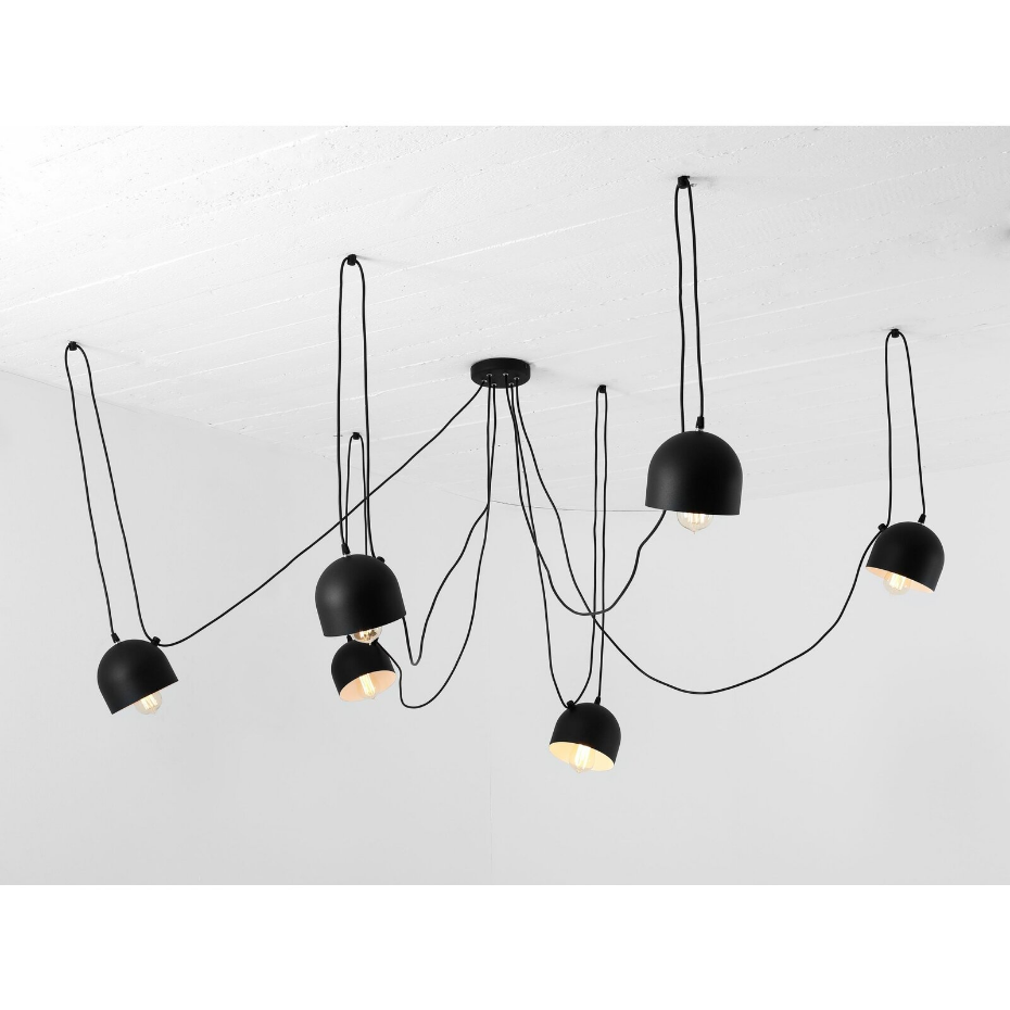 Suspension en acier 6 abat-jours Popo