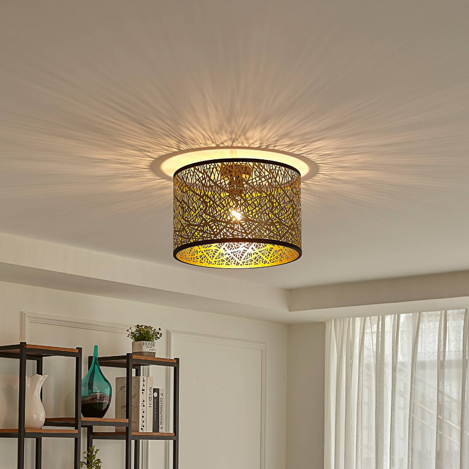 Plafonnier en textile traditionnel, Yonah