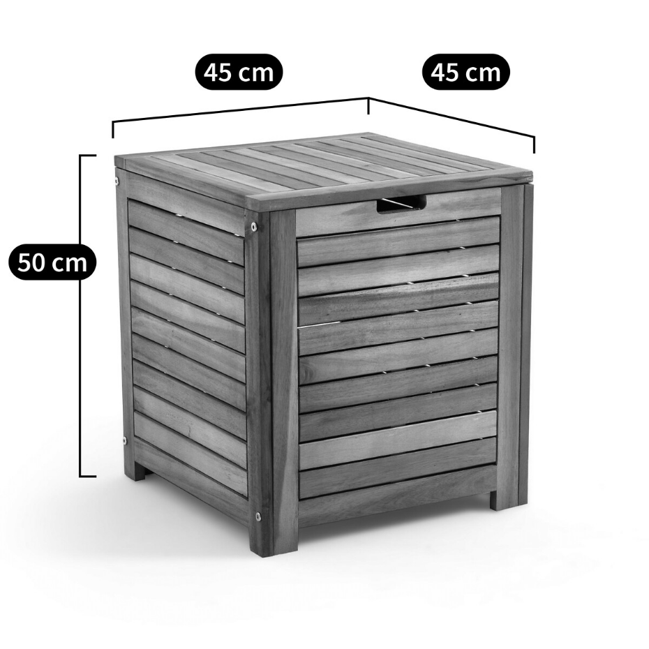 Coffre de rangement en acacia L45 cm, Garden