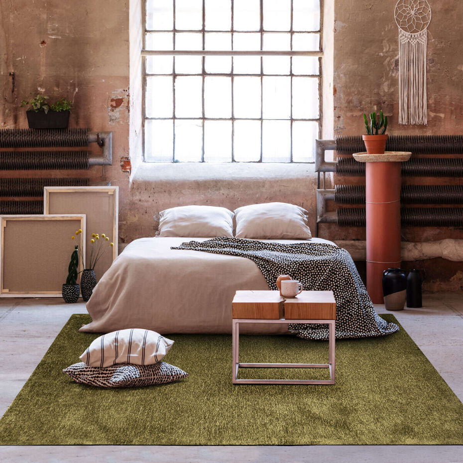 Tapis salon lumineux  rouillé SOLANCE