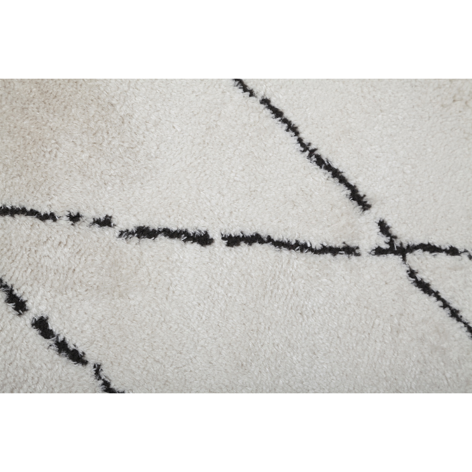 Tapis rectangulaire à motifs losanges noirs 200 x 300 cm SILAN