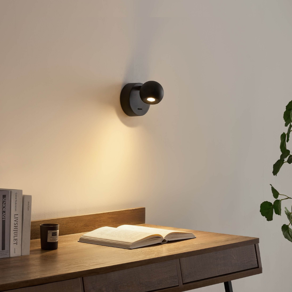 Liseuse murale compacte LED intégrée - LOËN
