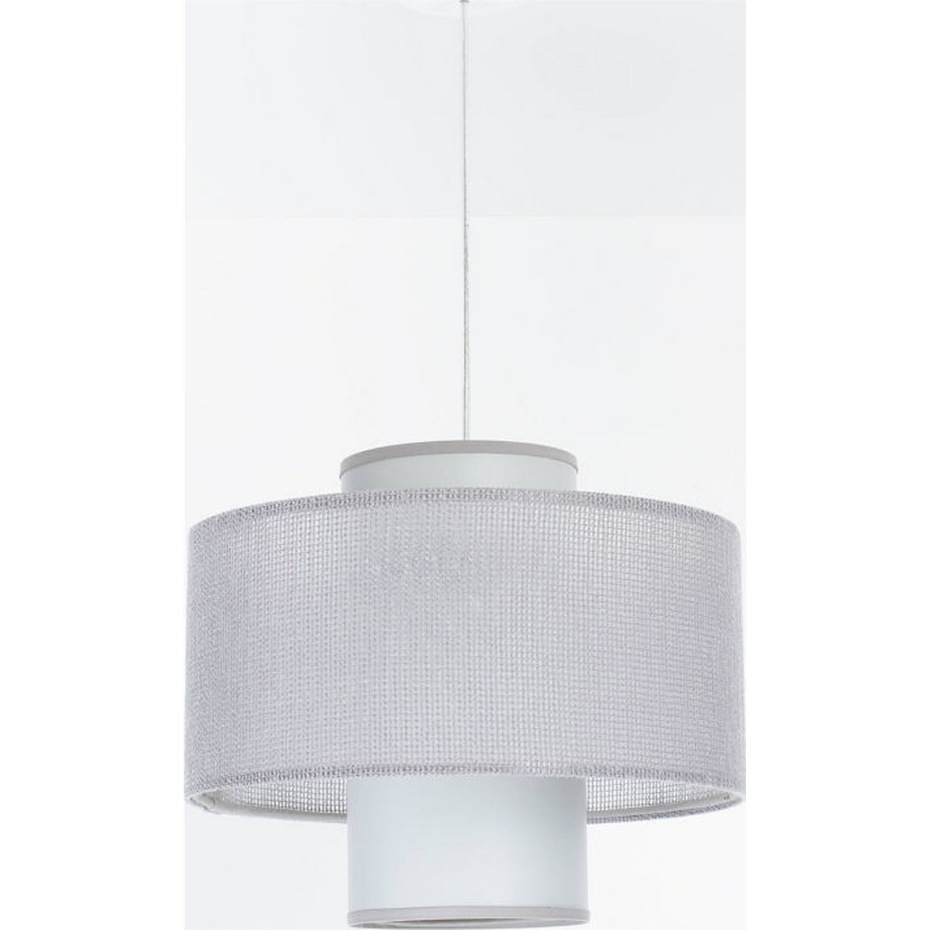 Suspension ronde en jute et lin Twin Light