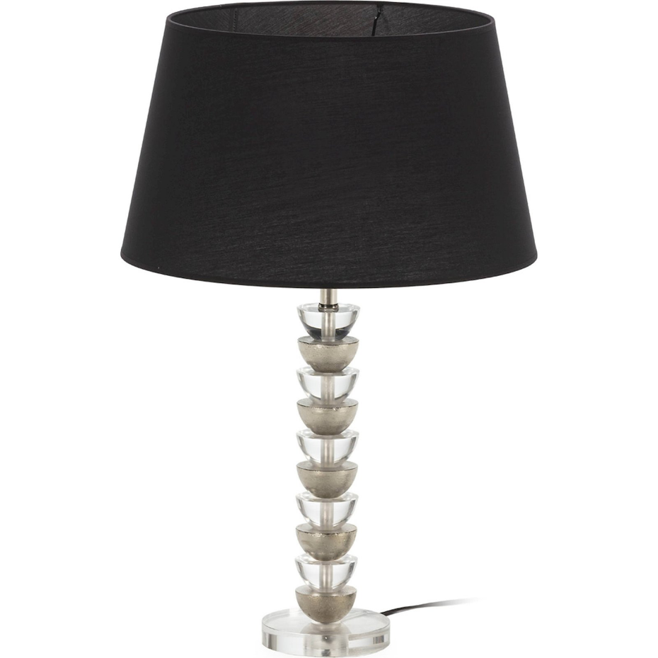Lampe de table carrée en acrylique et nickel