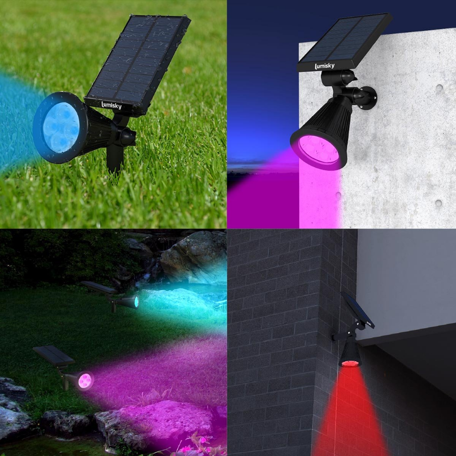 2 Spots solaires projecteurs SPIKY Multicolore 100LM