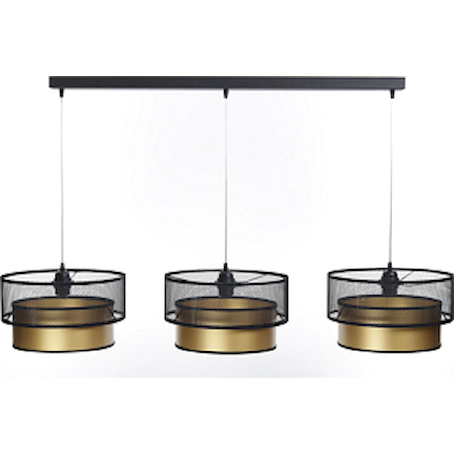 Suspension rectangulaire en PVC effet doré Duo ellegant