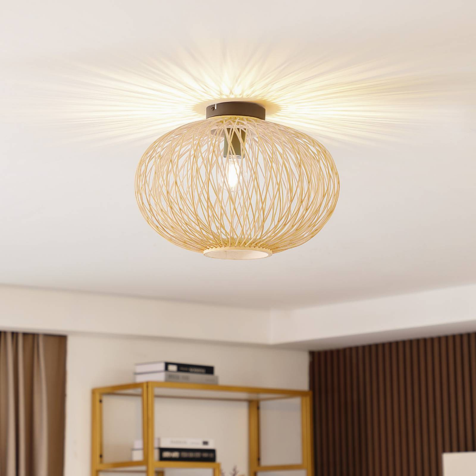 Plafonnier en bambou scandinave, Solvira