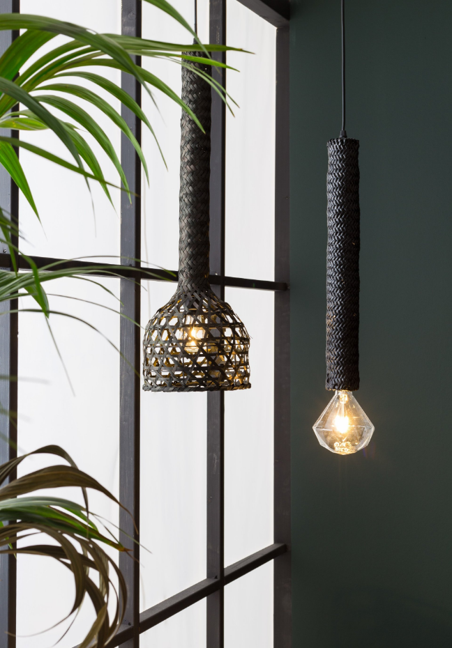 Suspension en rotin Tan